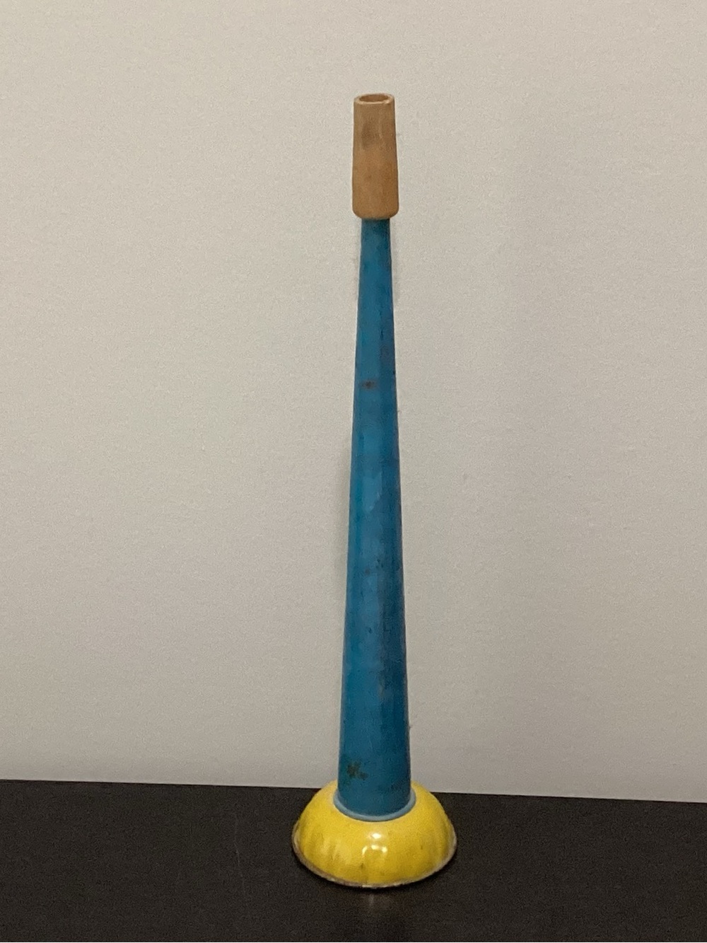 Vintage Tin Toy Parade Horn and/or noise maker. Lithographed paint style